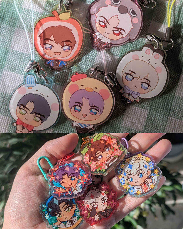 phone charms and keychains